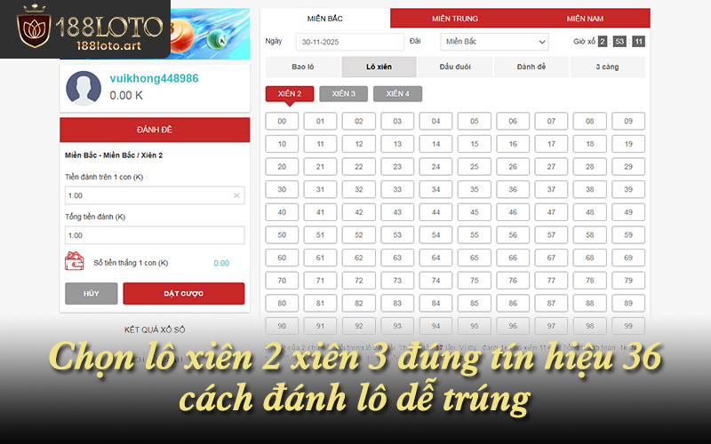 Chọn lô xiên 2 xiên 3 đúng tín hiệu 36 cách đánh lô dễ trúng