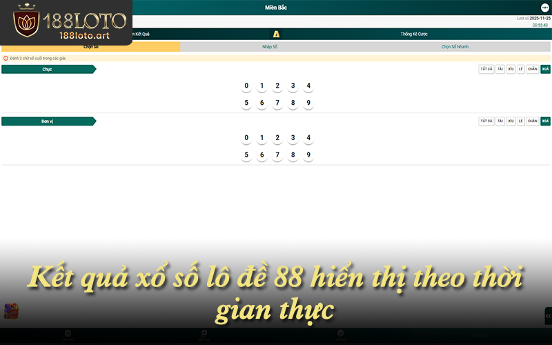 Xổ số lô đề 88 cập nhật nhanh, hỗ trợ theo dõi mượt